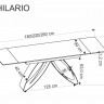 Стол обеденный раскладной HALMAR HILARIO черный мрамор/черный