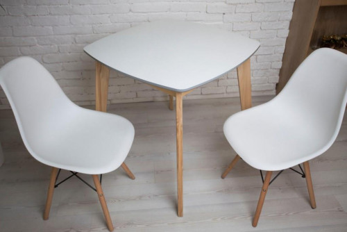 Стол квадратный кухонный (дерево, МДФ, HPL) Ont- Джузеппе Белый