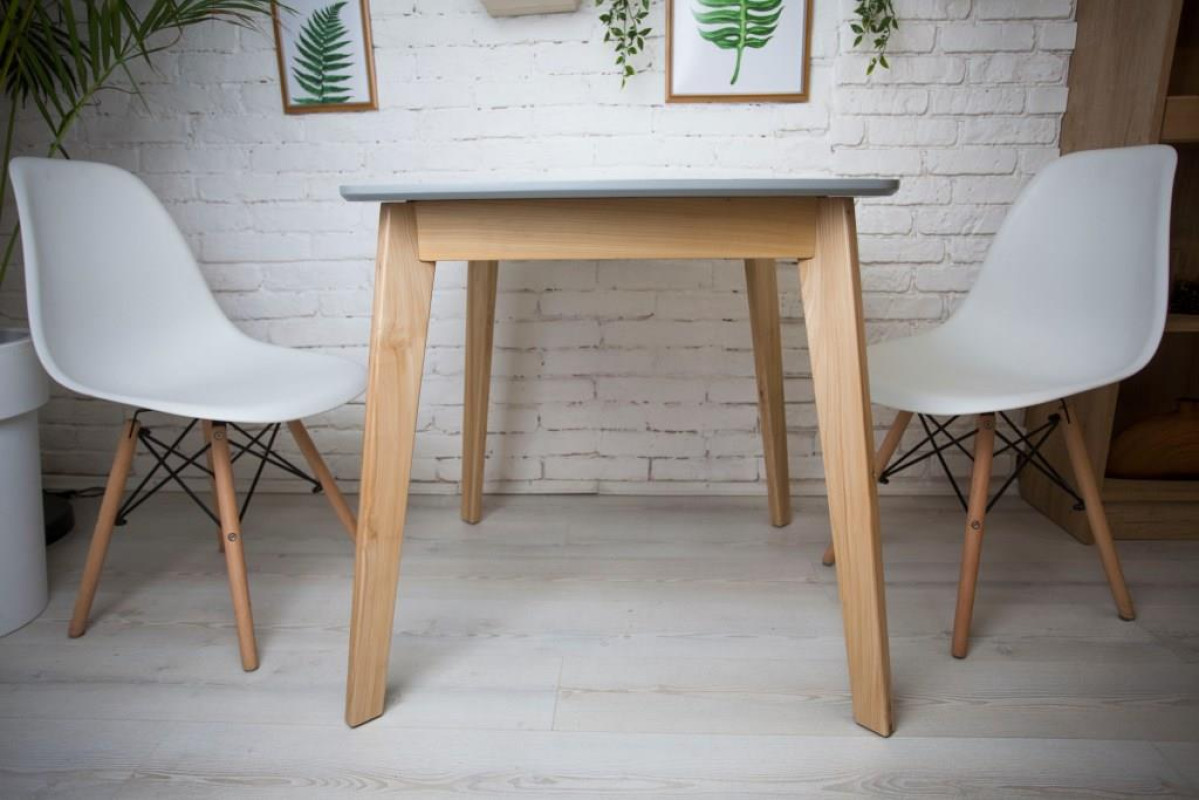 Стол квадратный кухонный (дерево, МДФ, HPL) Ont- Джузеппе Белый