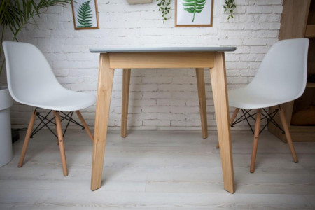 Стол квадратный кухонный (дерево, МДФ, HPL) Ont- Джузеппе Белый