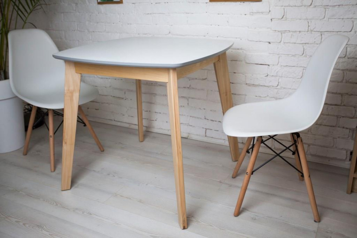 Стол квадратный кухонный (дерево, МДФ, HPL) Ont- Джузеппе Белый