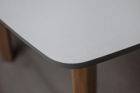 Стол квадратный кухонный (дерево, МДФ, HPL) Ont- Джузеппе Белый