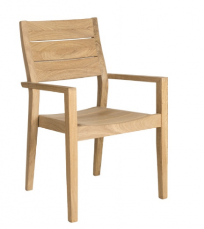 Кресло из дерева Alexander Rose TEA- ROBLE HIGHBACK STACKING ARMCHAIR