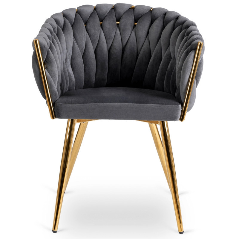 Кресло Ont- CAPI серый велюр