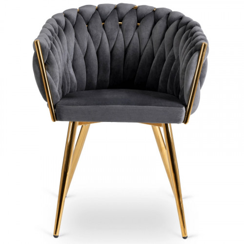 Кресло Ont- CAPI серый велюр