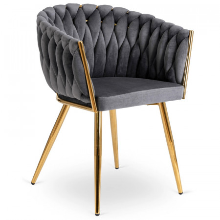 Кресло Ont- CAPI серый велюр