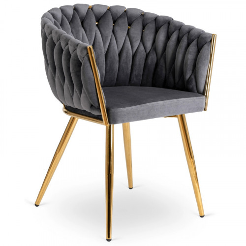 Кресло Ont- CAPI серый велюр