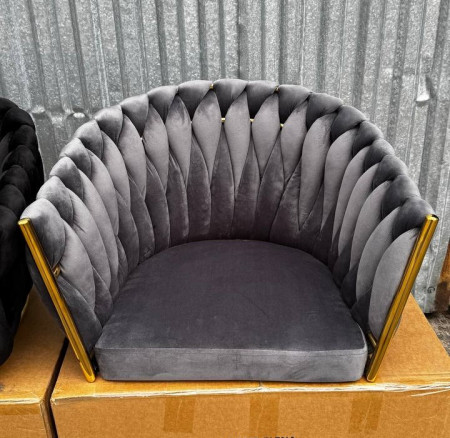 Кресло Ont- CAPI серый велюр