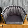 Кресло Ont- CAPI серый велюр