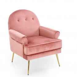 Кресло HALMAR SANTI бархат розовый
