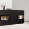 Комод на 2 двери и 3 ящика Helvetia BAROS 24RCBM26 (дуб артизан/черный)