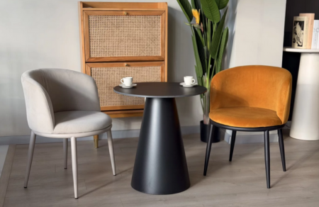 Стол кофейный CRV- Nox, Black top black base 60*60 cm