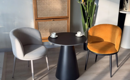 Стол кофейный CRV- Nox, Black top black base 60*60 cm