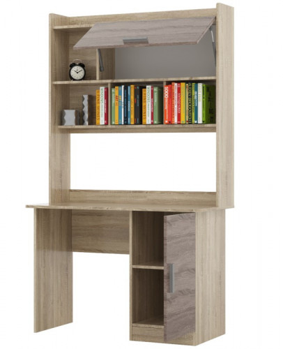 Стол письменный с надстройкой EVR- Школьник-5 дуб Сонома + трюфель