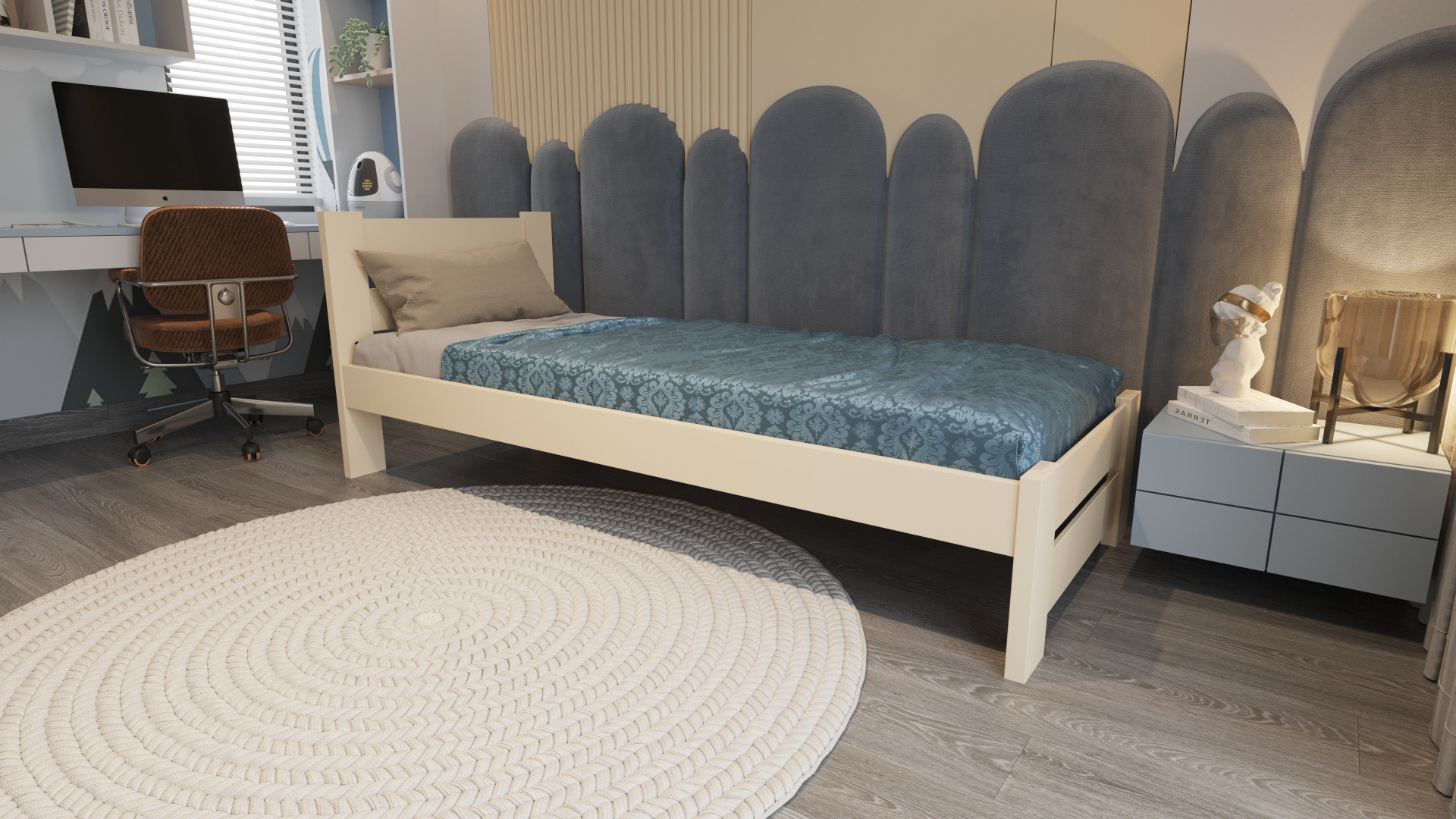 Кровать односпальная ViA- Модена 80х190; 90х190