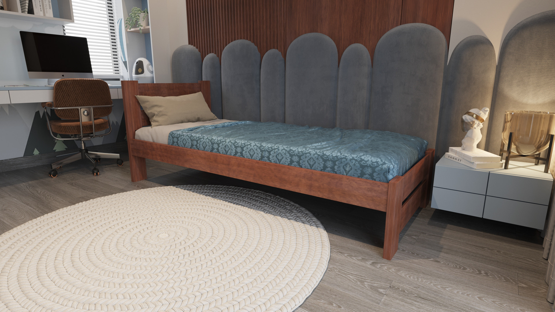 Кровать односпальная ViA- Модена 80х190; 90х190