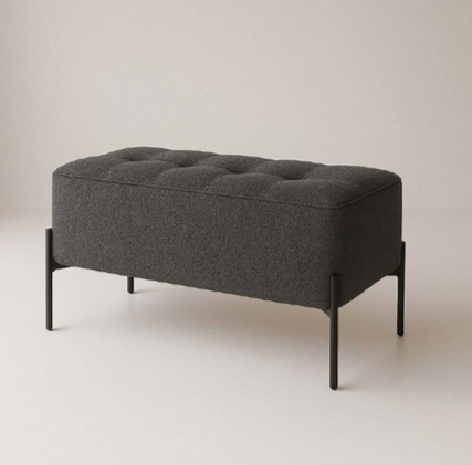 Пуф Mil- Parallel 70х40х40 см Серый (3008)