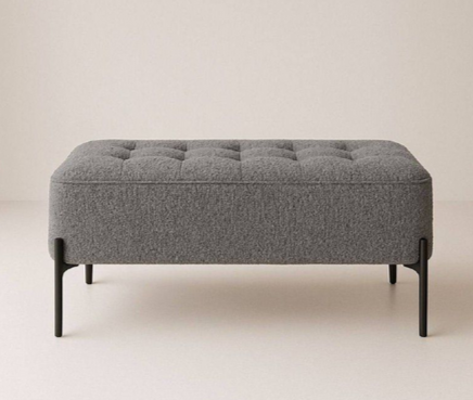 Пуф Mil- Parallel 70х40х40 см Серый (3008)