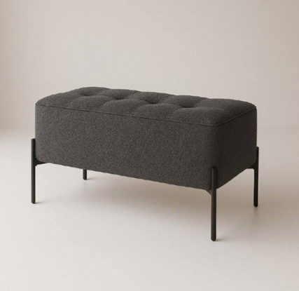 Пуф Mil- Parallel 70х40х40 см Серый (3008)