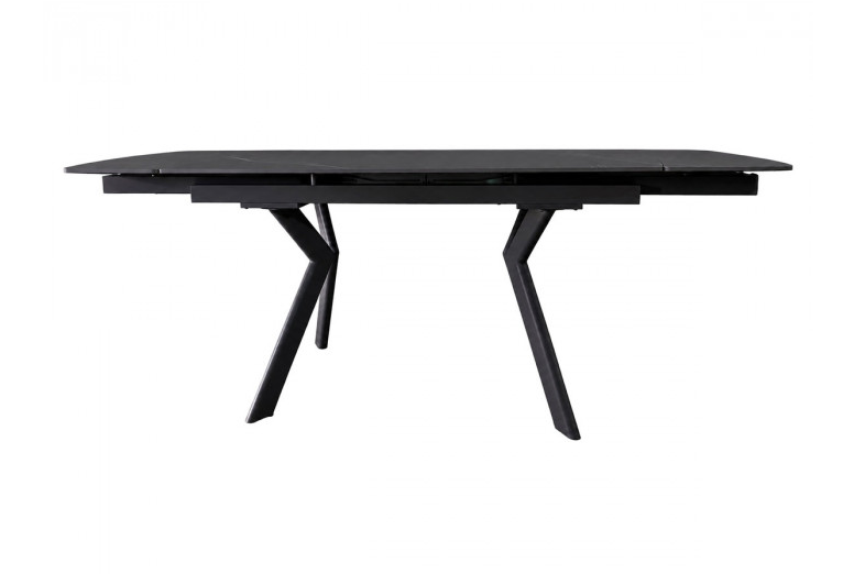 Стіл обідній розкладний INI- NOREEN CERAMIC 140(200)*80  чорний /чорний 