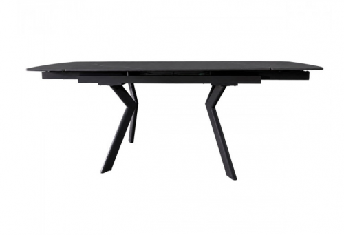 Стіл обідній розкладний INI- NOREEN CERAMIC 140(200)*80  чорний /чорний 