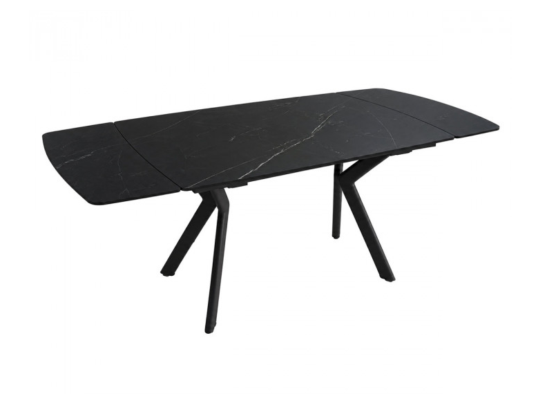 Стіл обідній розкладний INI- NOREEN CERAMIC 140(200)*80  чорний /чорний 