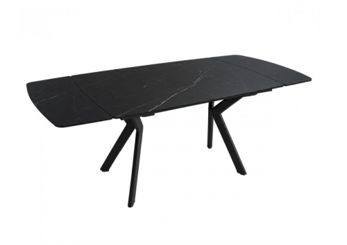Стіл обідній розкладний INI- NOREEN CERAMIC 140(200)*80  чорний /чорний 