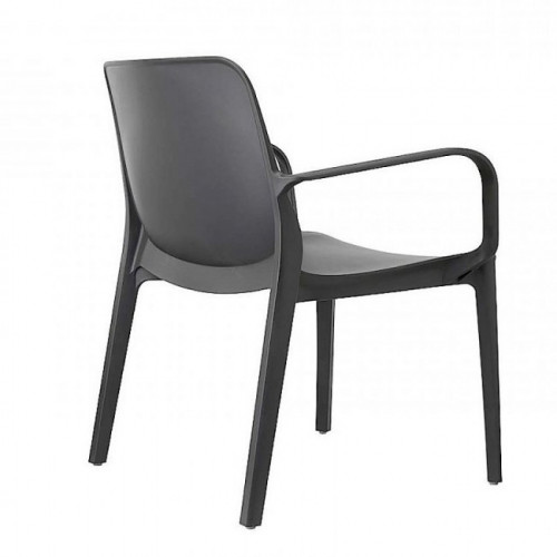 Стул лаунж пластиковый VLL- SCAB GINEVRA белый, антрацит