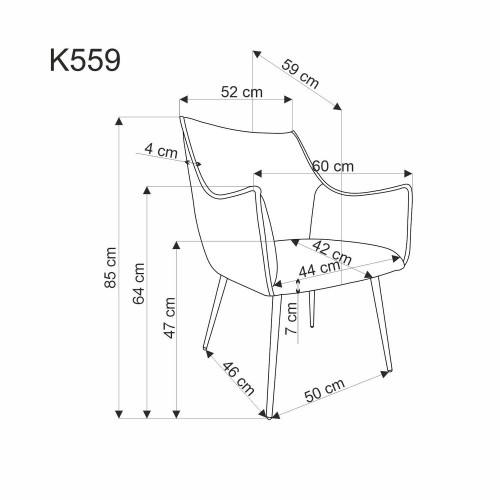 Стул обеденный Halmar K-559 (бежевый, зеленый, пепельный)