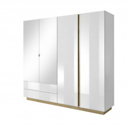 Шкаф Perfect Home Arco (Marco) 4D2S/220 с зеркалом  белый глянец/дуб грандсон