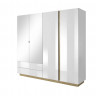 Шкаф Perfect Home Arco (Marco) 4D2S/220 с зеркалом  белый глянец/дуб грандсон