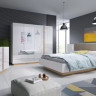 Шкаф Perfect Home Arco (Marco) 4D2S/220 с зеркалом  белый глянец/дуб грандсон