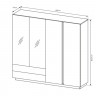 Шкаф Perfect Home Arco (Marco) 4D2S/220 с зеркалом  белый глянец/дуб грандсон