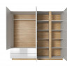 Шкаф Perfect Home Arco (Marco) 4D2S/220 с зеркалом  белый глянец/дуб грандсон