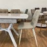 Стол модерн EXI- Лотус LOTUS TABLE WHITE MARBLE + WHITE LEG 130/170*80*75