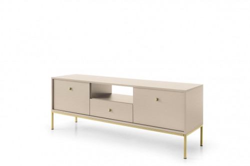 Тумба под TV Perfect Home Моно/Mono 2-дверная с 1 ящ., золотые ножки MRTV154 Беж песочный