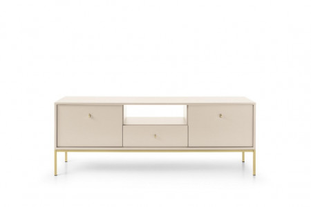Тумба под TV Perfect Home Моно/Mono 2-дверная с 1 ящ., золотые ножки MRTV154 Беж песочный
