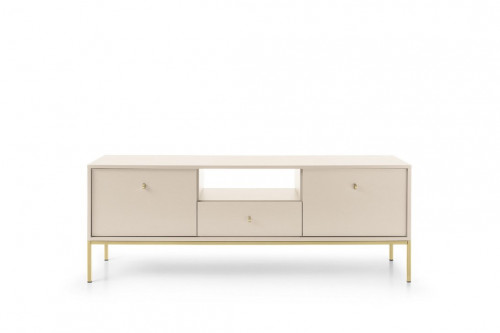 Тумба под TV Perfect Home Моно/Mono 2-дверная с 1 ящ., золотые ножки MRTV154 Беж песочный