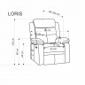 ​Кресло реклайнер Halmar LORIS (серый, бежевый)
