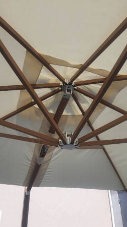 Зонт алюминиевый с вращением 360 гр. ZST- XL ALU Lux 3X3 м (спицы под дерево)
