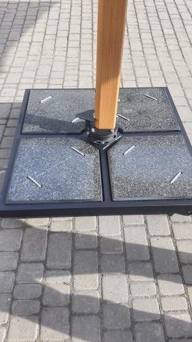 Зонт алюминиевый с вращением 360 гр. ZST- XL ALU Lux 3X3 м (спицы под дерево)