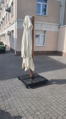 Зонт алюминиевый с вращением 360 гр. ZST- XL ALU Lux 3X3 м (спицы под дерево)