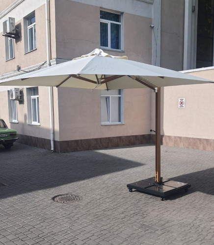 Зонт алюминиевый с вращением 360 гр. ZST- XL ALU Lux 3X3 м (спицы под дерево)