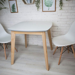 Кухонный комплект Ont- Джузеппе белый квадратный стол + 2 стула Classic (Осако)