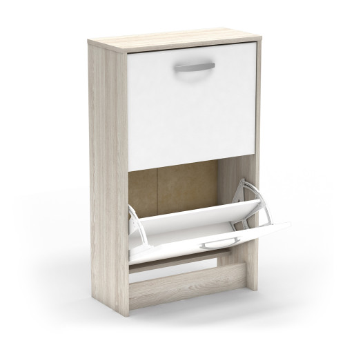 IDEA Шкаф для обуви NANO дуб/жемчужно-белый