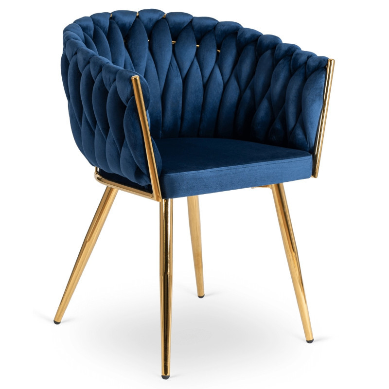 Кресло Ont- CAPI темно-синий велюр