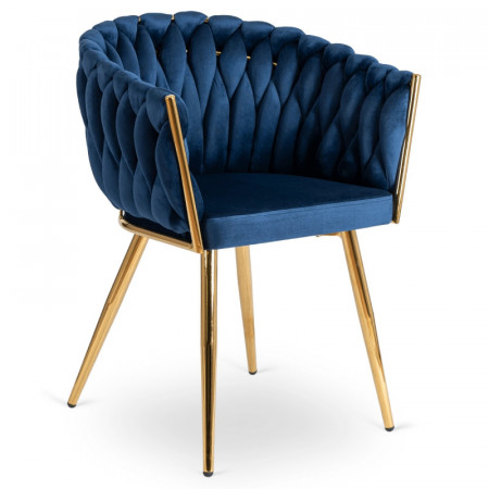 Кресло Ont- CAPI темно-синий велюр