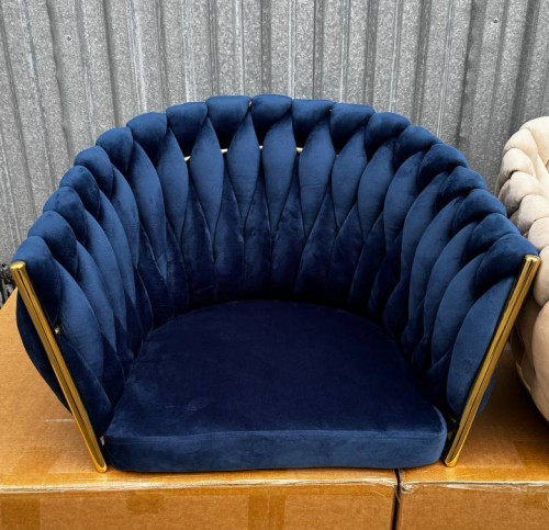 Кресло Ont- CAPI темно-синий велюр