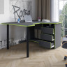Геймерский компьютерный стол Буст угловой с ящиками Антрацит (LION-041449)