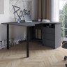 Геймерский компьютерный стол Буст угловой с ящиками Антрацит (LION-041449)